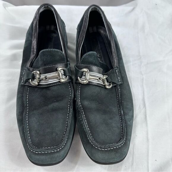 Johnston Murphy  Loafer Men's 8.5 M Black & grey Toe Silver Bit - Picture 1 of 11
